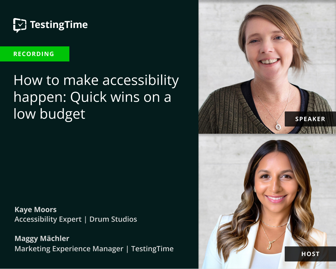 TestingTiem ad For webinar recording: How to make accessibility happen_ Quick wins on a low budget TestingTiem ad For webinar recording: How to make accessibility happen_ Quick wins on a low budget